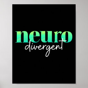 Neurodivergent Pride voor autisme Adhd en wees op Poster