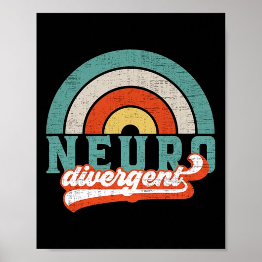 Neurodivergent Pride voor autisme Adhd en wees op Poster (Voorkant)