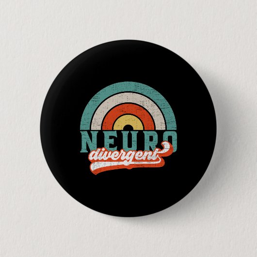 Neurodivergent Pride voor autisme Adhd en wees op Ronde Button 5,7 Cm (Voorkant)