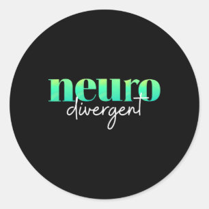 Neurodivergent Pride voor autisme Adhd en wees op Ronde Sticker