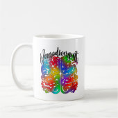 Neurodivergent Rainbow Brain voor Autisme Acceptat Koffiemok (Links)