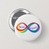 Neurodivergent Rainbow Infinity Symbol Button (Voorkant /achterkant)