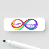 Neurodivergent Rainbow Infinity Symbol Button Naamplaatje (In situ)