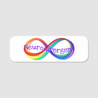 Neurodivergent Rainbow Infinity Symbol Button Naamplaatje