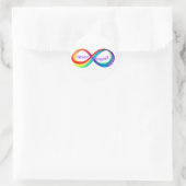 Neurodivergent Rainbow Infinity Symbol Button Ronde Sticker (Tas)