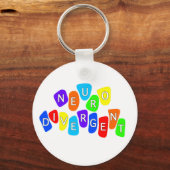 neurodivergent | Rainbow Neurodiversity Awareness Sleutelhanger (Achterkant)