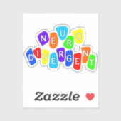 neurodivergent | Rainbow Neurodiversity Awareness Sticker (Vel)