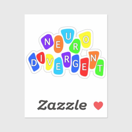 neurodivergent | Rainbow Neurodiversity Awareness Sticker (Vel)