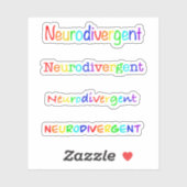 Neurodivergent - Regenboog - Bewustheid en accepta Sticker (Vel)
