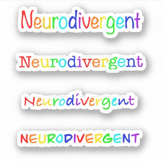 Neurodivergent - Regenboog - Bewustheid en accepta Sticker (Voorkant)