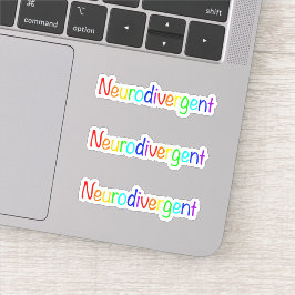 "Neurodivergent" regenboog vieren neurodiversiteit Sticker
