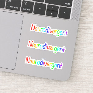 "Neurodivergent" regenboog vieren neurodiversiteit Sticker
