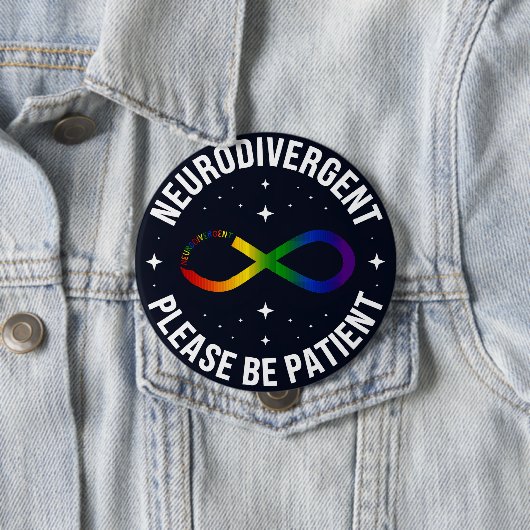 neurodivergent-symbool ronde button 4,0 cm (In situ)