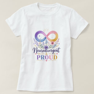 Neurodivergent & Trots Regenboog Oneindigheid T-shirt