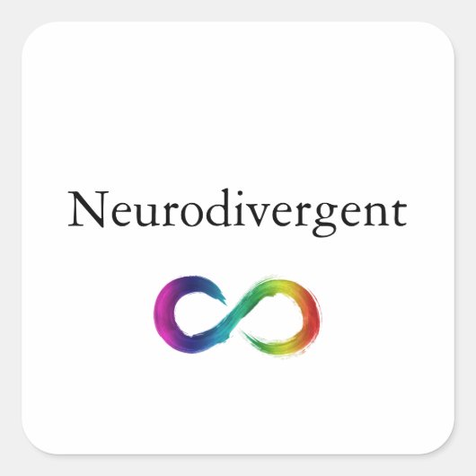 Neurodivergent Vierkante Sticker (Voorkant)