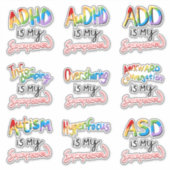 Neurodivergente aandoeningen en talenten sticker (Voorkant)