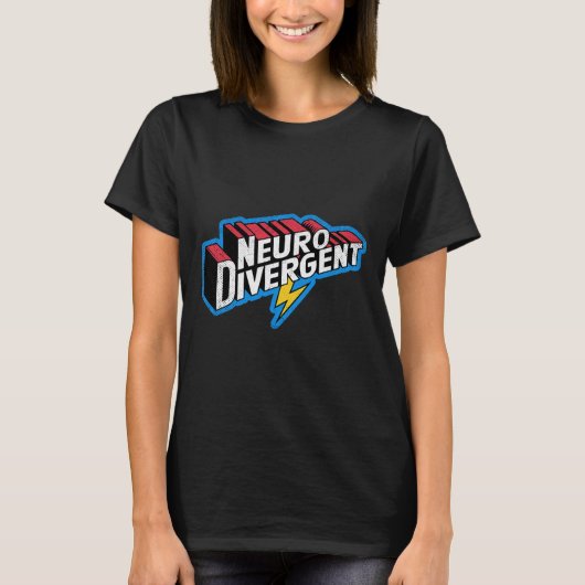 Neurodivergente Adhd Autisme Held Asd Vier Neur T-shirt (Voorkant)