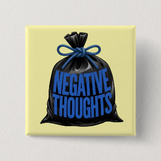 Neurodivergente ADHD-hersenstort negatieve gedacht Vierkante Button 5,1 Cm