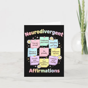 Neurodivergente bevestigingen autisme bewustzijn kaart