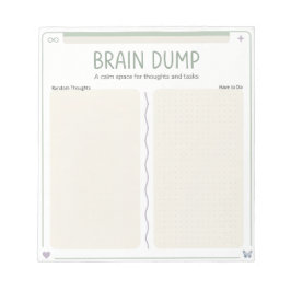 Neurodivergente Brain Dump Takenlijst Kalmeer Notitieblok