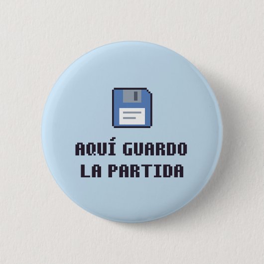 Neurodivergente Catalaans Save Point Knop Ronde Button 5,7 Cm (Voorkant)