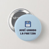 Neurodivergente Catalaans Save Point Knop Ronde Button 5,7 Cm (Voorkant /achterkant)