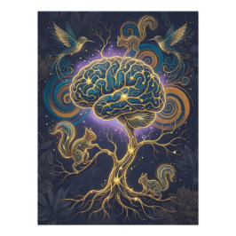 Neurodivergente Hersenboom Poster – Natuur Kunst