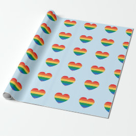 Neurodivergente Kleurrijke Regenboog Harten Autism Cadeaupapier