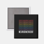 Neurodivergente neurodiversiteit Rainbow ADHD ASS Magneet (Voorkant / Achterkant)