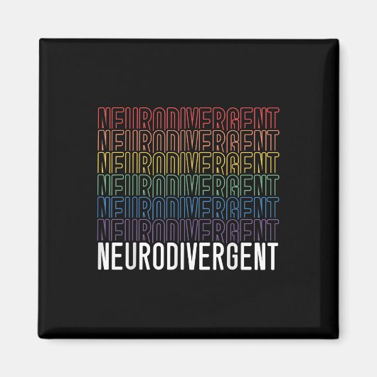 Neurodivergente neurodiversiteit Rainbow ADHD ASS Magneet (Voorkant)
