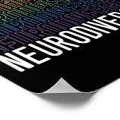 Neurodivergente neurodiversiteit Rainbow ADHD ASS Poster (Hoek)