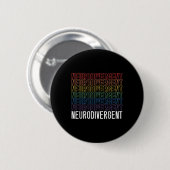 Neurodivergente neurodiversiteit Rainbow ADHD ASS Ronde Button 5,7 Cm (Voorkant /achterkant)