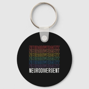 Neurodivergente neurodiversiteit Rainbow ADHD ASS Sleutelhanger