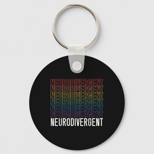 Neurodivergente neurodiversiteit Rainbow ADHD ASS Sleutelhanger (Voorkant)