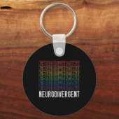 Neurodivergente neurodiversiteit Rainbow ADHD ASS Sleutelhanger (Voorkant)