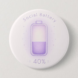 Neurodivergente sociale batterij autisme ADHD AuDH Ronde Button 7,6 Cm
