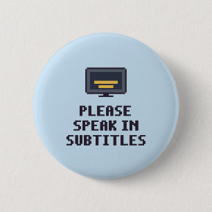 Neurodivergente Spreek In Ondertitels Knop Ronde Button 5,7 Cm