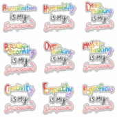 Neurodivergente superkrachten sticker (Voorkant)