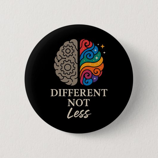 Neurodivergente trots Adhd Autisme Acceptatie Ande Ronde Button 5,7 Cm (Voorkant)