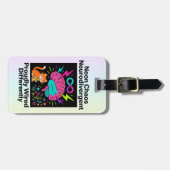 Neurodivergente trots Bedraad Verschillend Neonale Bagagelabel (Voorkant horizontaal)