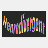 Neurodivergente typografie Neurodiversity Awarenes Rechthoekige Sticker (Voorkant)