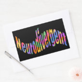 Neurodivergente typografie Neurodiversity Awarenes Rechthoekige Sticker (Envelop)
