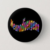 Neurodivergente typografie Neurodiversity Awarenes Ronde Button 5,7 Cm (Voorkant)