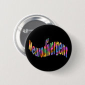 Neurodivergente typografie Neurodiversity Awarenes Ronde Button 5,7 Cm (Voorkant /achterkant)