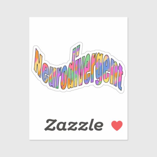 Neurodivergente typografie Neurodiversity Awarenes Sticker (Vel)