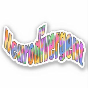 Neurodivergente typografie Neurodiversity Awarenes Sticker