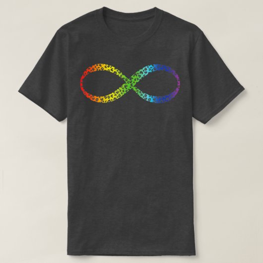 Neurodivergerend bewustzijn Oneindigheid Regenboog T-shirt (Design voorkant)