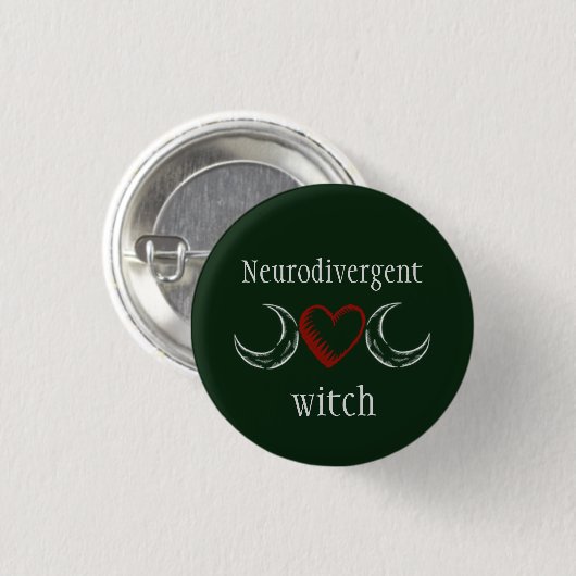 Neurodivergerende heks ronde button 3,2 cm (Voorkant /achterkant)