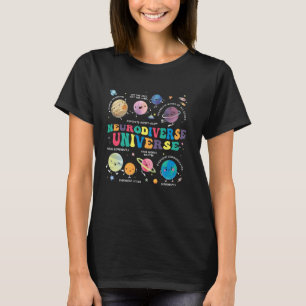 Neurodivers Heelal Ruimte Planeet Autisme Bewustzi T-shirt