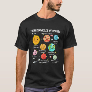 Neurodivers heelal speciaal onderwijs autisme bewu t-shirt